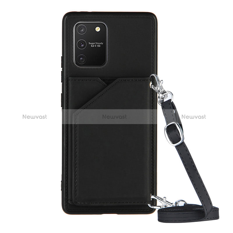 Soft Luxury Leather Snap On Case Cover Y02B for Samsung Galaxy S10 Lite Black