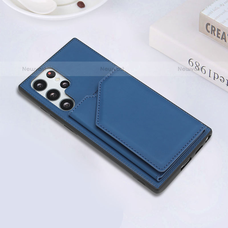 Soft Luxury Leather Snap On Case Cover Y02B for Samsung Galaxy S23 Ultra 5G