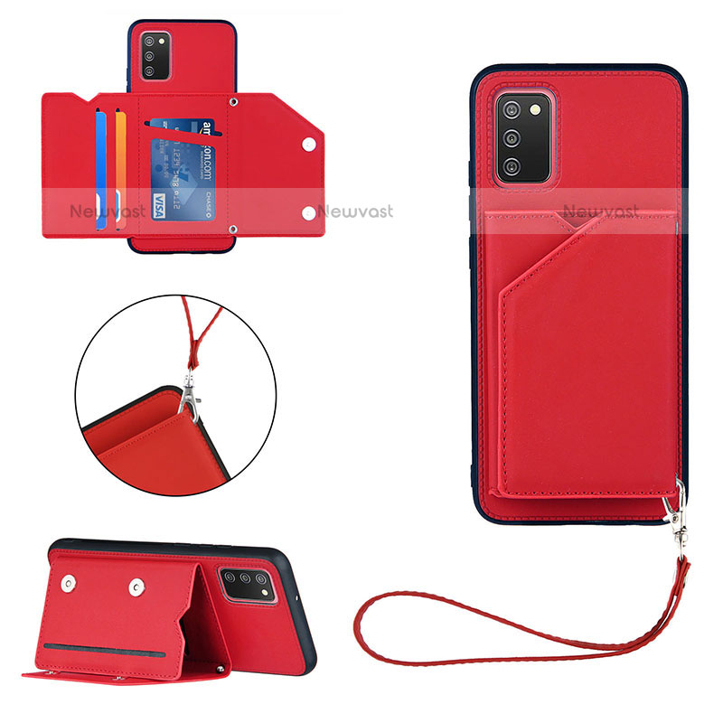 Soft Luxury Leather Snap On Case Cover Y03B for Samsung Galaxy A02s