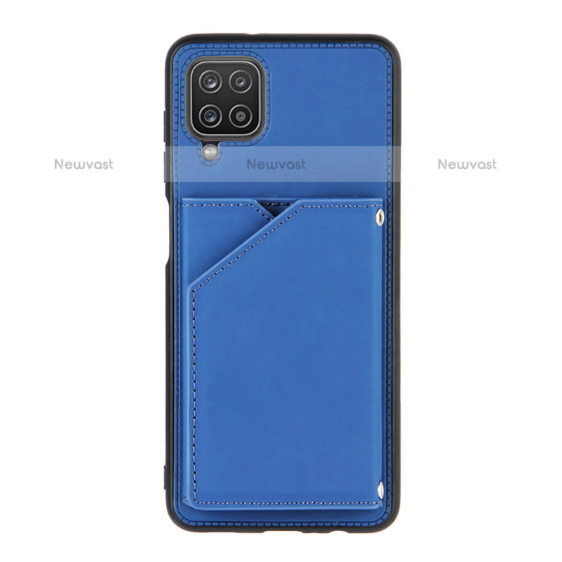 Soft Luxury Leather Snap On Case Cover Y03B for Samsung Galaxy A12