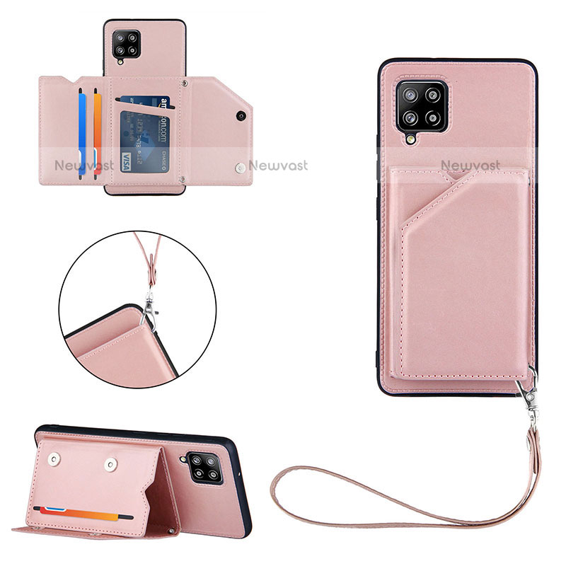 Soft Luxury Leather Snap On Case Cover Y03B for Samsung Galaxy A42 5G