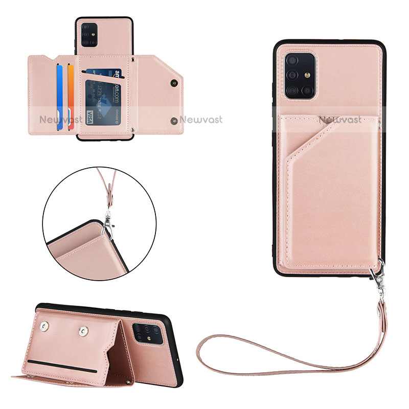 Soft Luxury Leather Snap On Case Cover Y03B for Samsung Galaxy A51 4G