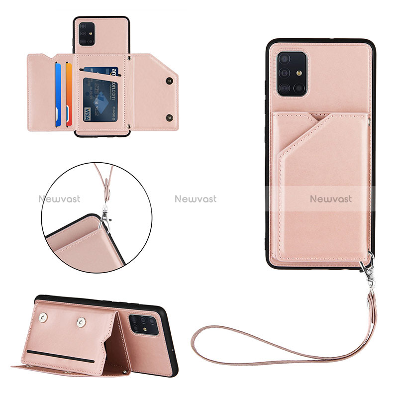Soft Luxury Leather Snap On Case Cover Y03B for Samsung Galaxy A51 5G