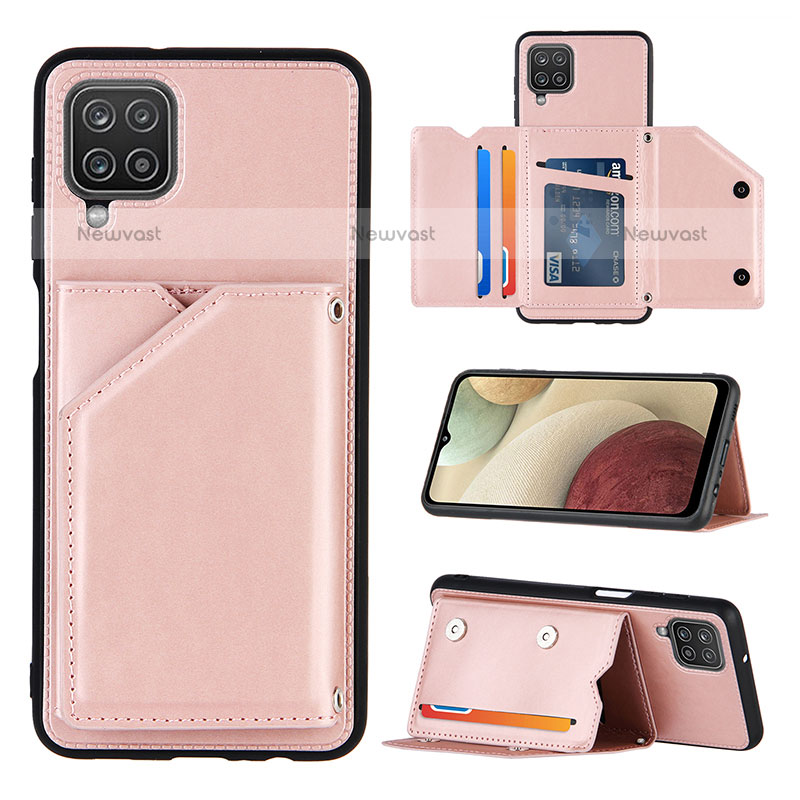 Soft Luxury Leather Snap On Case Cover Y03B for Samsung Galaxy F12