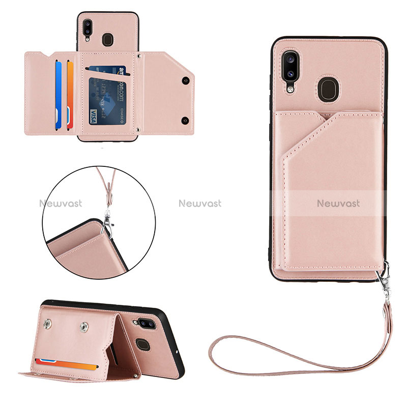 Soft Luxury Leather Snap On Case Cover Y03B for Samsung Galaxy M10S