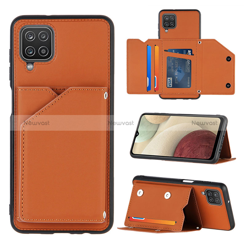 Soft Luxury Leather Snap On Case Cover Y03B for Samsung Galaxy M12