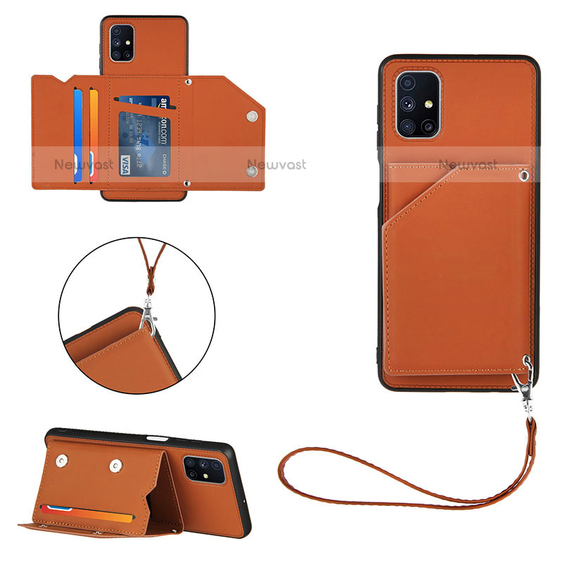Soft Luxury Leather Snap On Case Cover Y03B for Samsung Galaxy M51