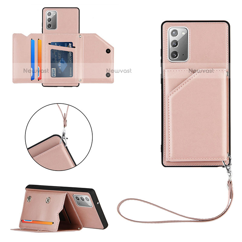 Soft Luxury Leather Snap On Case Cover Y03B for Samsung Galaxy Note 20 5G