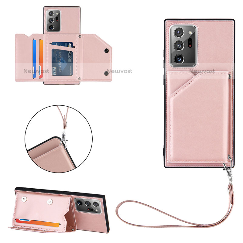 Soft Luxury Leather Snap On Case Cover Y03B for Samsung Galaxy Note 20 Ultra 5G