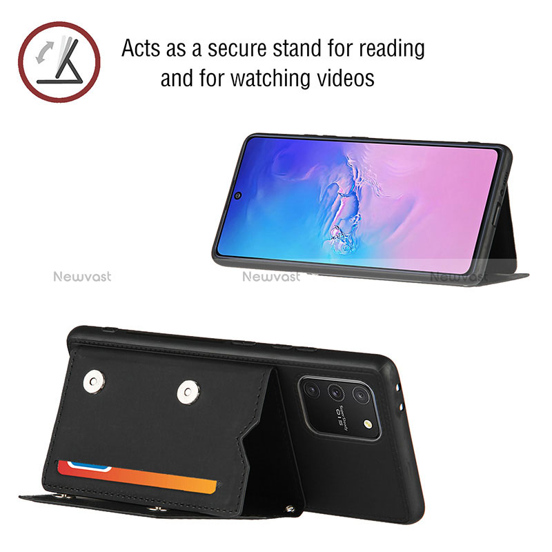 Soft Luxury Leather Snap On Case Cover Y03B for Samsung Galaxy S10 Lite