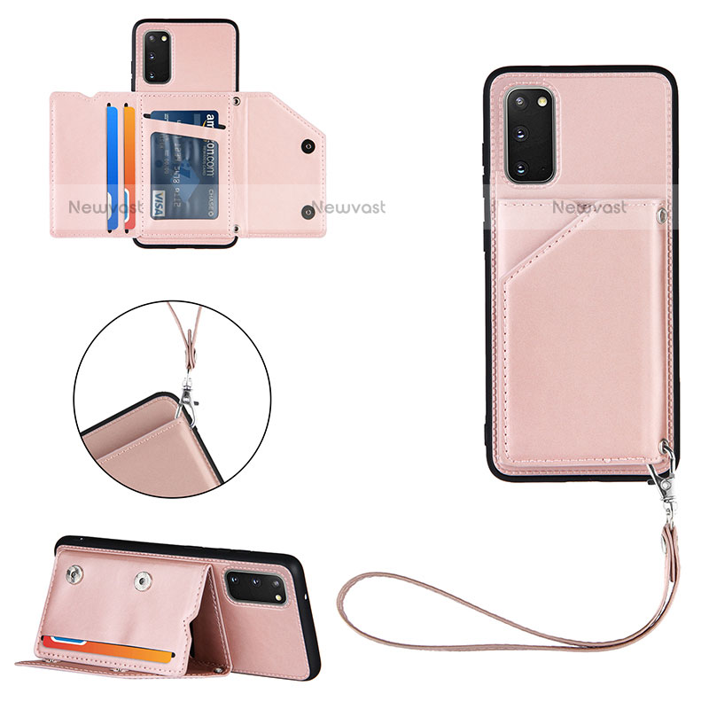 Soft Luxury Leather Snap On Case Cover Y03B for Samsung Galaxy S20