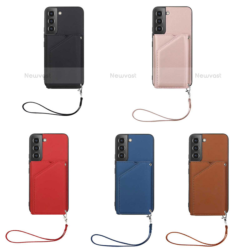 Soft Luxury Leather Snap On Case Cover Y03B for Samsung Galaxy S21 5G