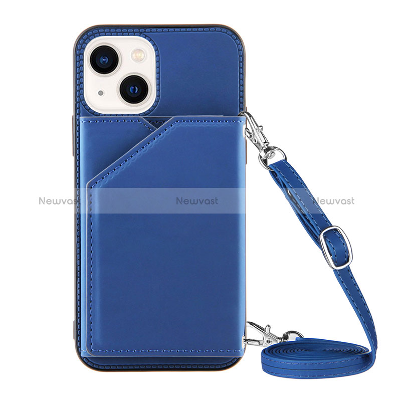 Soft Luxury Leather Snap On Case Cover Y04B for Apple iPhone 13