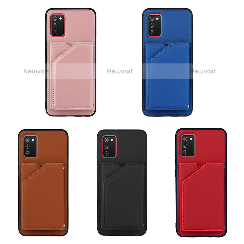 Soft Luxury Leather Snap On Case Cover Y04B for Samsung Galaxy A02s