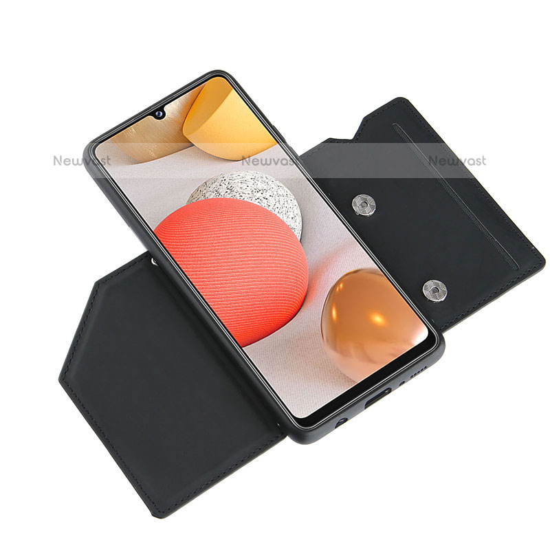Soft Luxury Leather Snap On Case Cover Y04B for Samsung Galaxy A42 5G