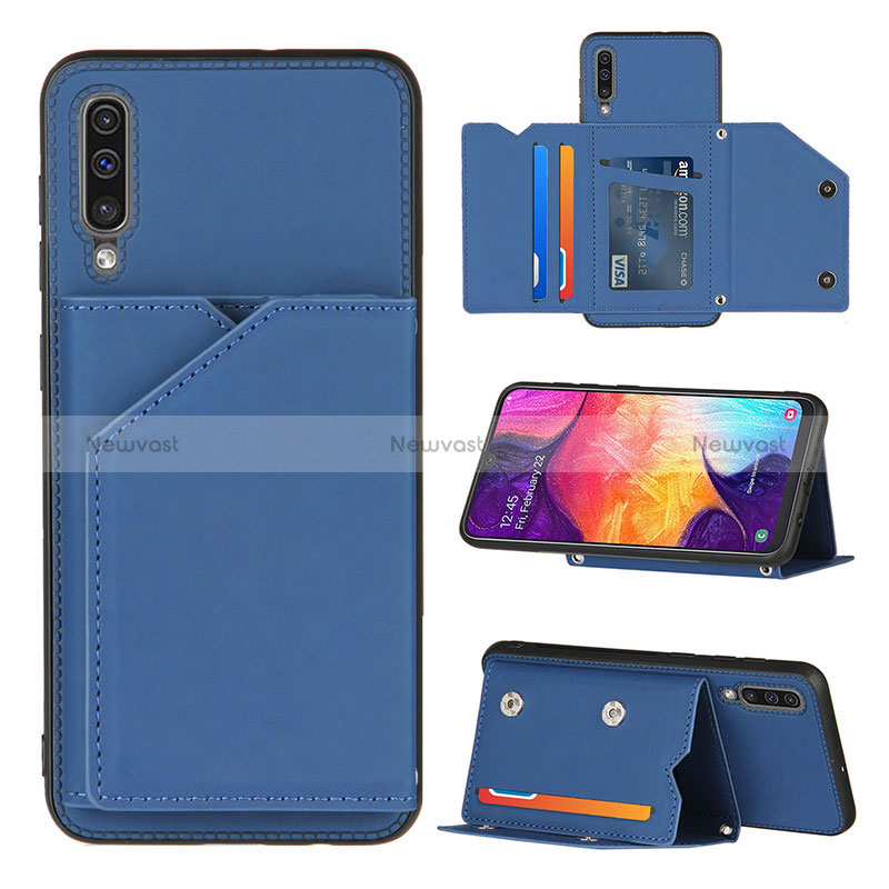 Soft Luxury Leather Snap On Case Cover Y04B for Samsung Galaxy A50S