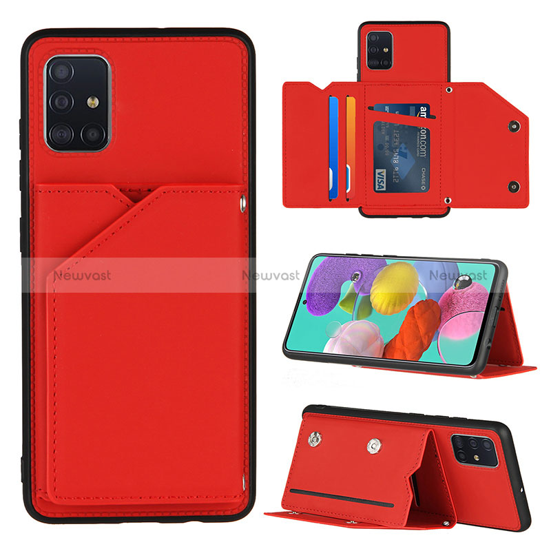 Soft Luxury Leather Snap On Case Cover Y04B for Samsung Galaxy A51 5G