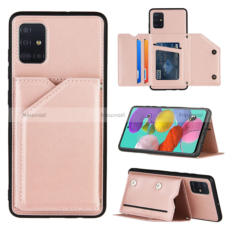 Soft Luxury Leather Snap On Case Cover Y04B for Samsung Galaxy A51 5G