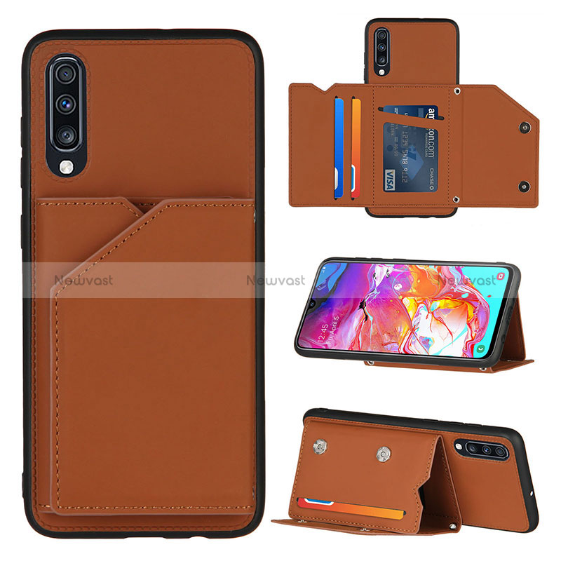 Soft Luxury Leather Snap On Case Cover Y04B for Samsung Galaxy A70