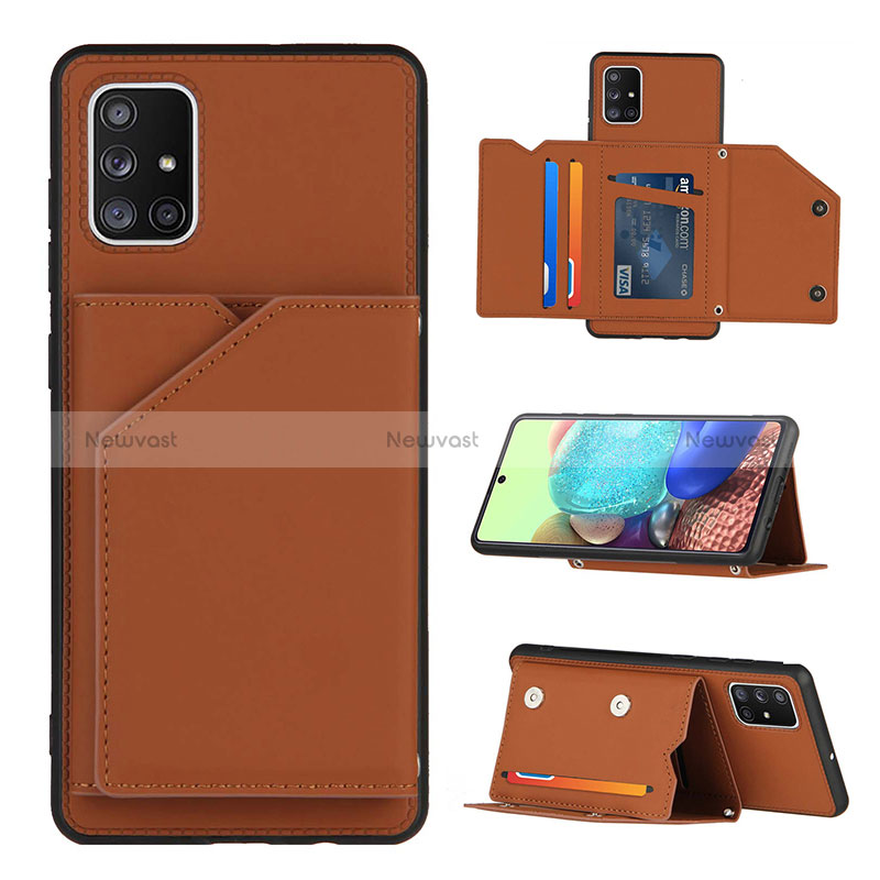 Soft Luxury Leather Snap On Case Cover Y04B for Samsung Galaxy A71 5G