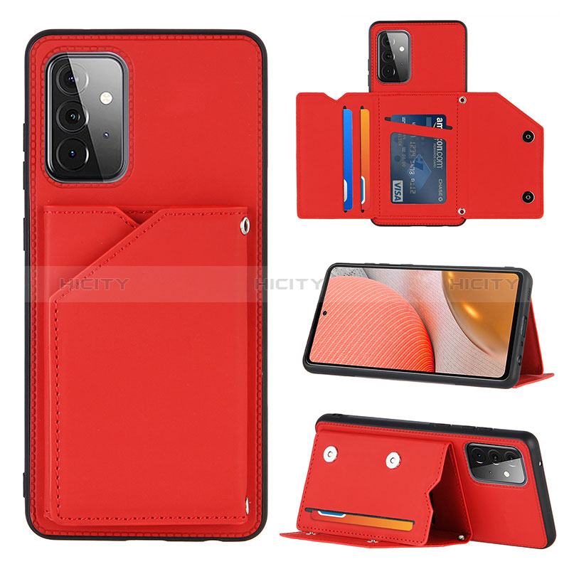 Soft Luxury Leather Snap On Case Cover Y04B for Samsung Galaxy A72 5G