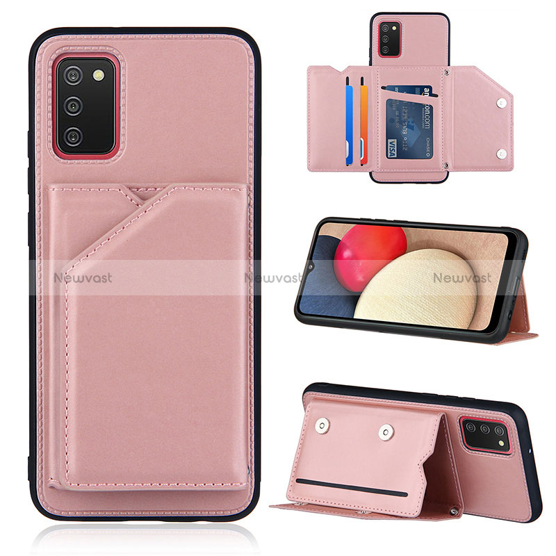 Soft Luxury Leather Snap On Case Cover Y04B for Samsung Galaxy M02s