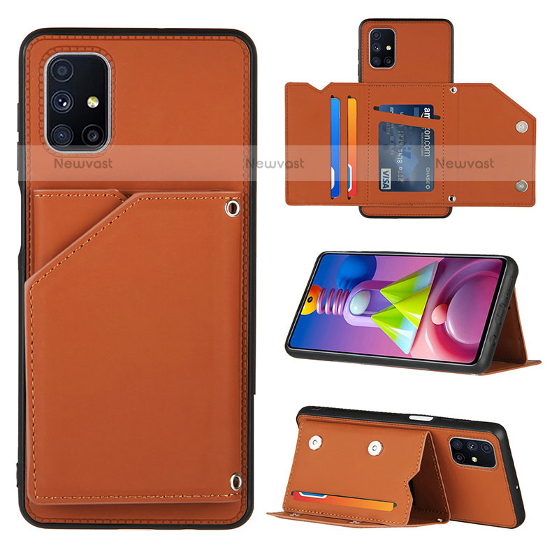 Soft Luxury Leather Snap On Case Cover Y04B for Samsung Galaxy M51