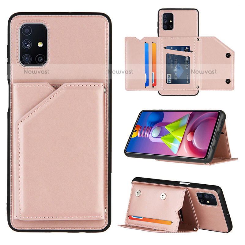 Soft Luxury Leather Snap On Case Cover Y04B for Samsung Galaxy M51