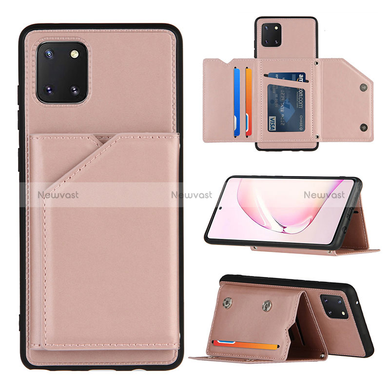 Soft Luxury Leather Snap On Case Cover Y04B for Samsung Galaxy M60s