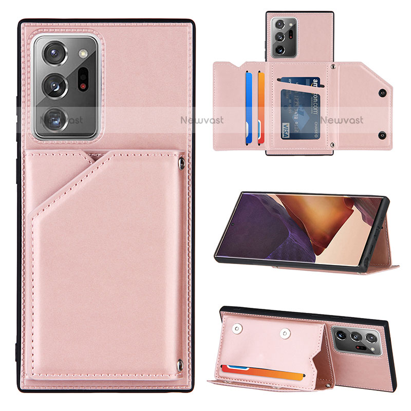 Soft Luxury Leather Snap On Case Cover Y04B for Samsung Galaxy Note 20 Ultra 5G