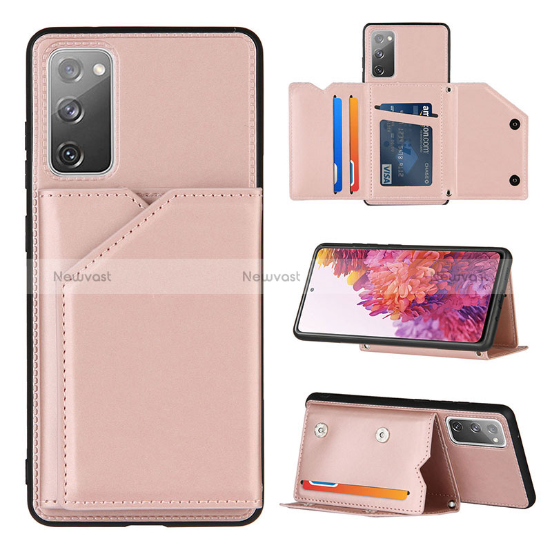 Soft Luxury Leather Snap On Case Cover Y04B for Samsung Galaxy S20 FE (2022) 5G