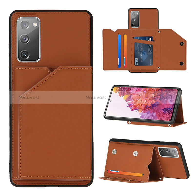 Soft Luxury Leather Snap On Case Cover Y04B for Samsung Galaxy S20 FE 5G