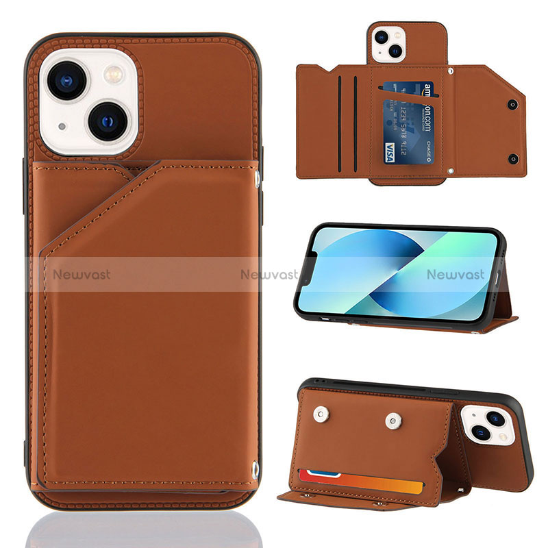 Soft Luxury Leather Snap On Case Cover Y05B for Apple iPhone 13