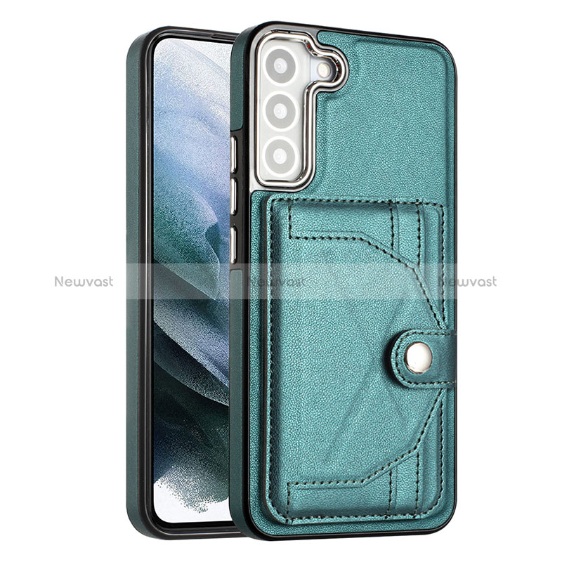 Soft Luxury Leather Snap On Case Cover YB2 for Samsung Galaxy S21 FE 5G