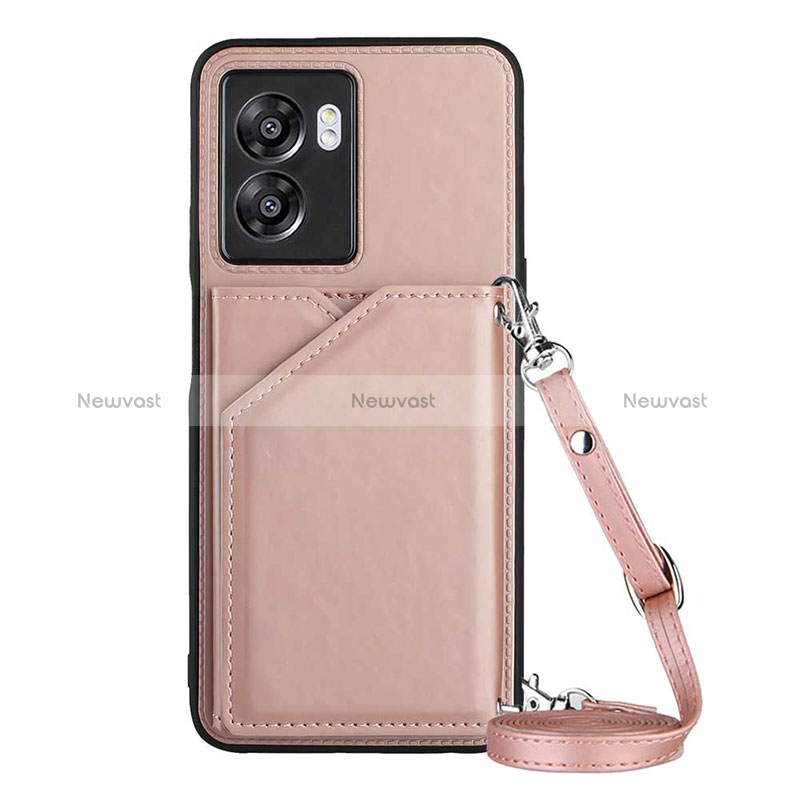 Soft Luxury Leather Snap On Case Cover YB3 for OnePlus Nord N300 5G Rose Gold