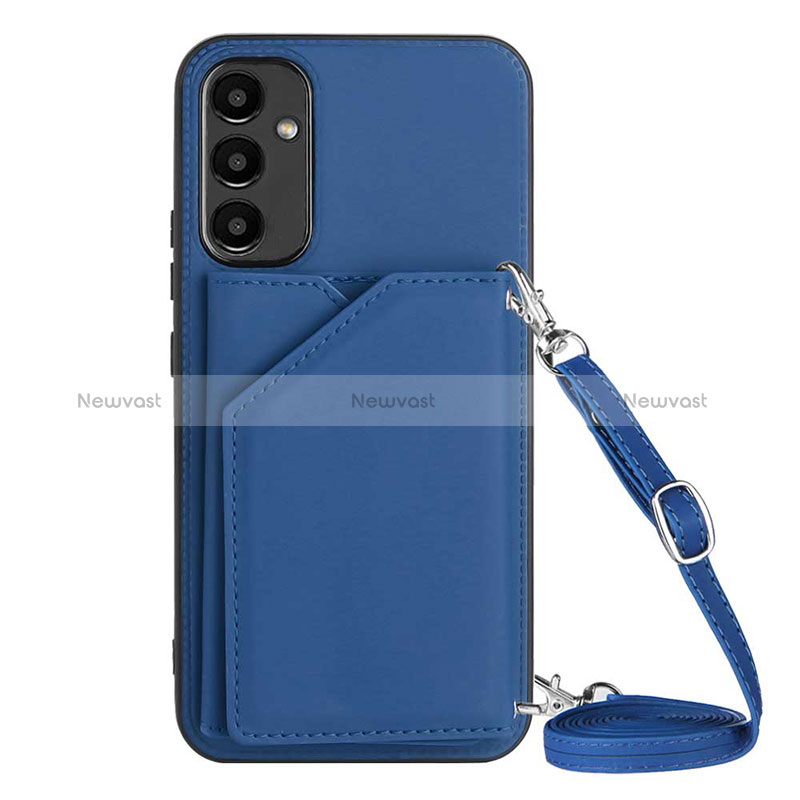 Soft Luxury Leather Snap On Case Cover YB3 for Samsung Galaxy A25 5G Blue
