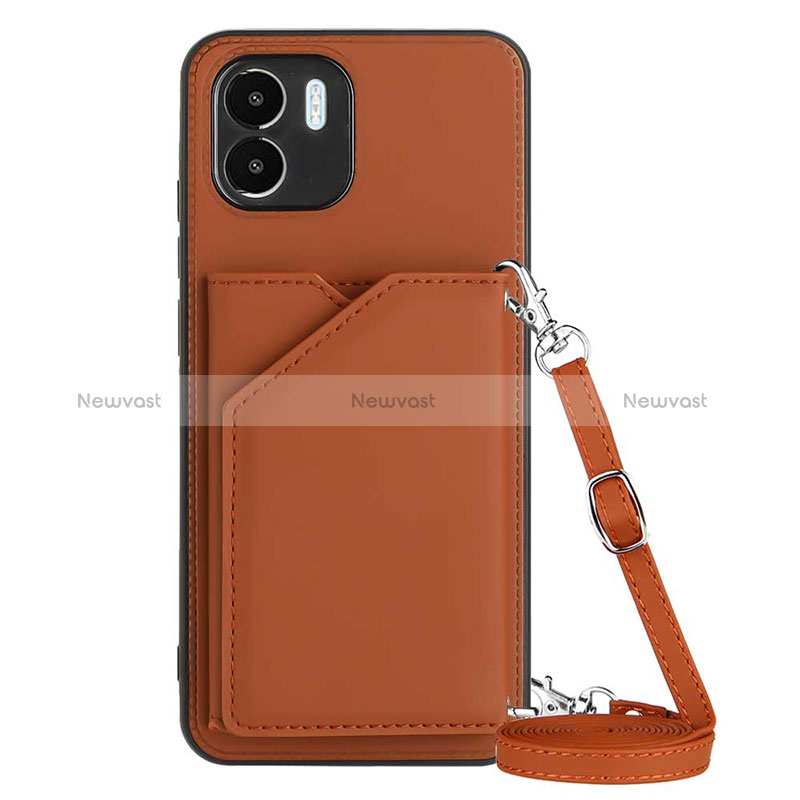 Soft Luxury Leather Snap On Case Cover YB3 for Xiaomi Redmi A2 Brown