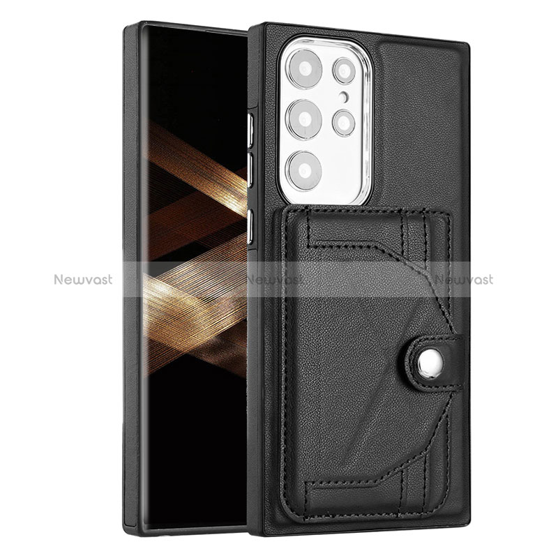 Soft Luxury Leather Snap On Case Cover YB5 for Samsung Galaxy S24 Ultra 5G