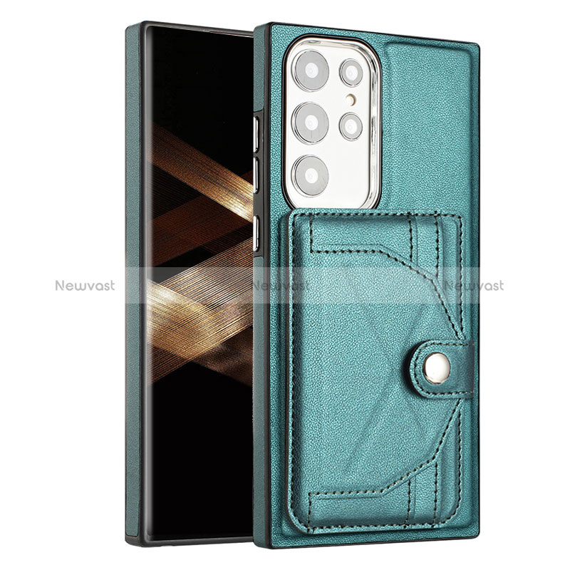 Soft Luxury Leather Snap On Case Cover YB5 for Samsung Galaxy S24 Ultra 5G