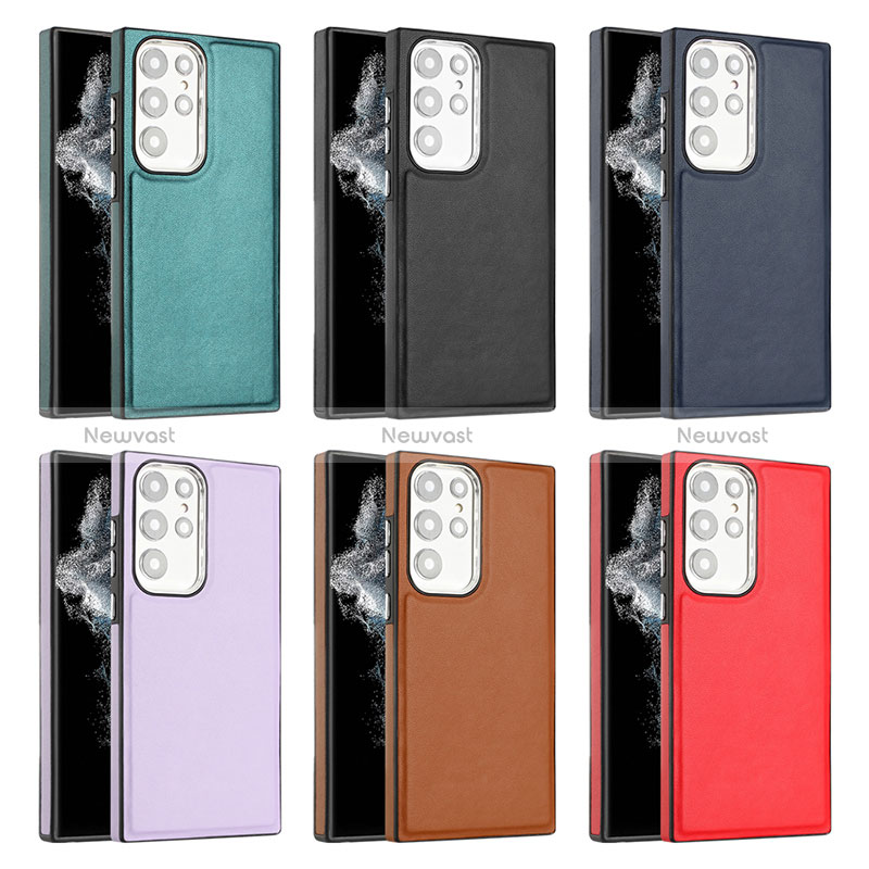 Soft Luxury Leather Snap On Case Cover YB6 for Samsung Galaxy S23 Ultra 5G