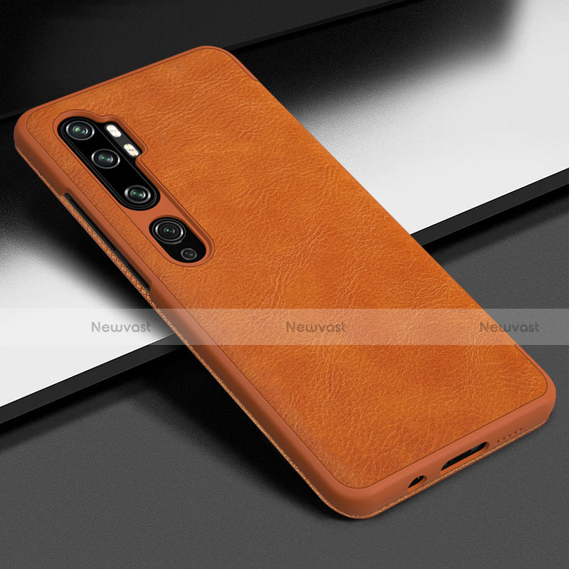 Soft Luxury Leather Snap On Case Cover Z01 for Xiaomi Mi Note 10 Orange