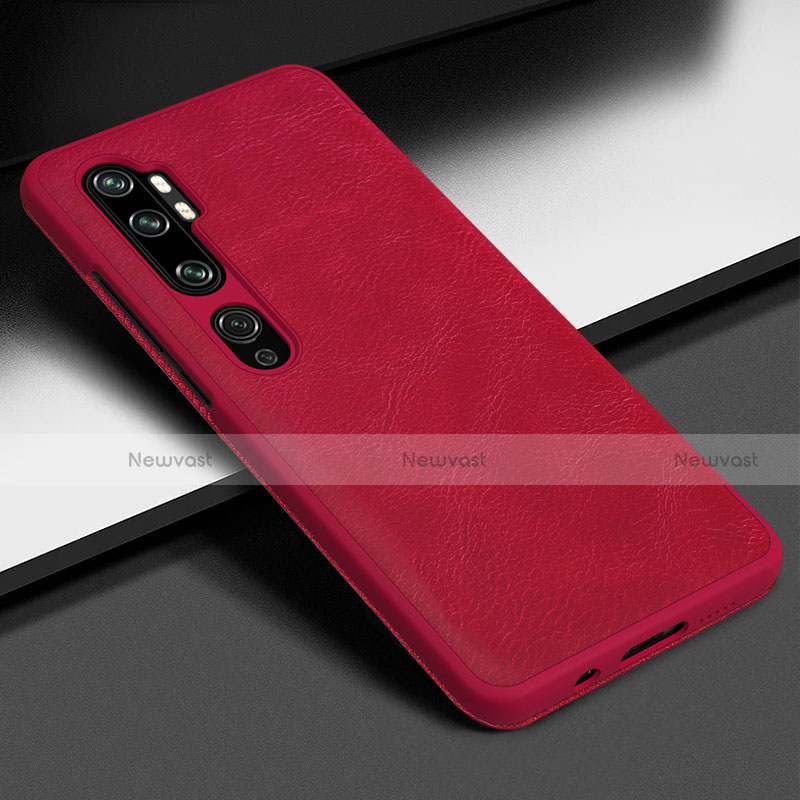 Soft Luxury Leather Snap On Case Cover Z01 for Xiaomi Mi Note 10 Pro Red