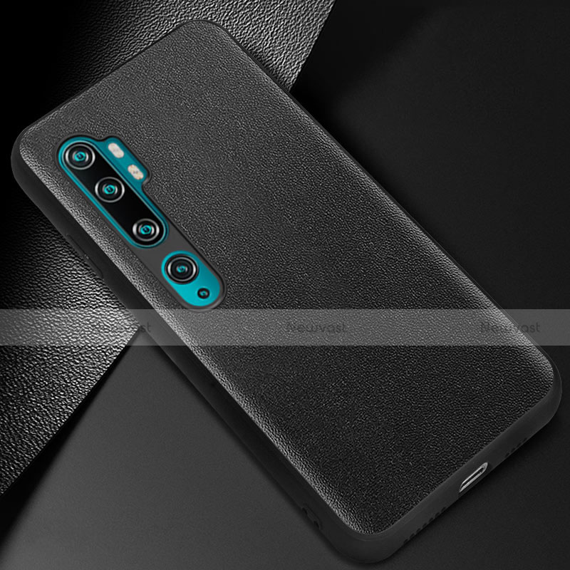 Soft Luxury Leather Snap On Case Cover Z02 for Xiaomi Mi Note 10 Black