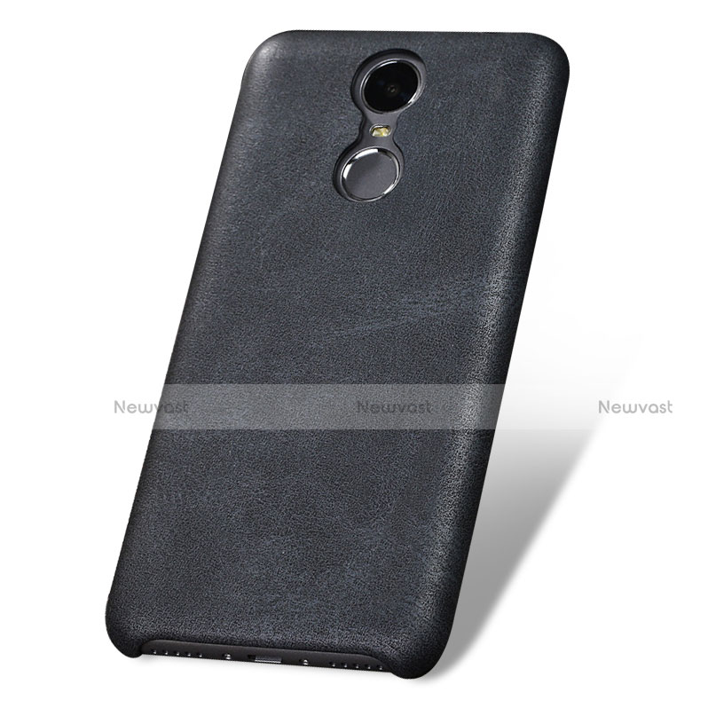 Soft Luxury Leather Snap On Case for Huawei Enjoy 6 Black