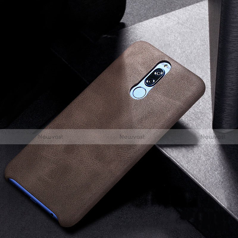 Soft Luxury Leather Snap On Case for Huawei G10 Brown