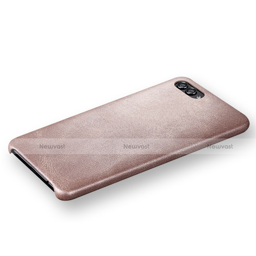 Soft Luxury Leather Snap On Case for Huawei Honor View 10 Gold
