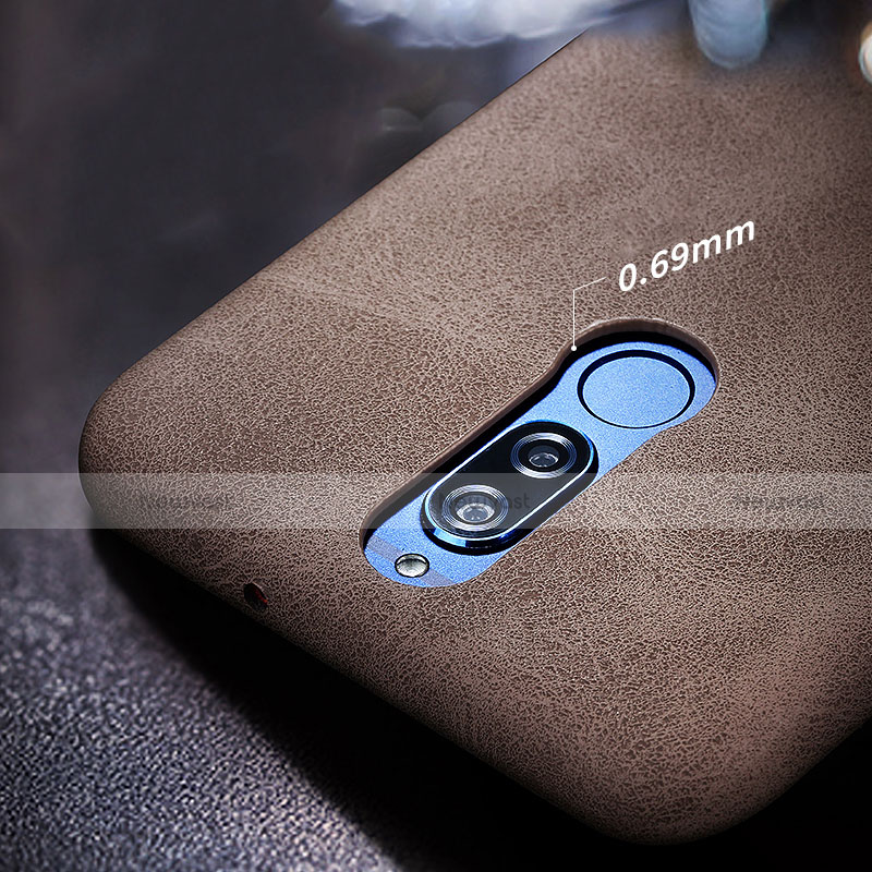 Soft Luxury Leather Snap On Case for Huawei Maimang 6 Brown