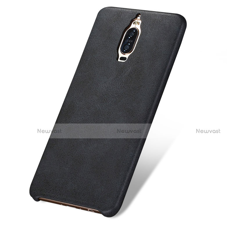 Soft Luxury Leather Snap On Case for Huawei Mate 9 Pro Black