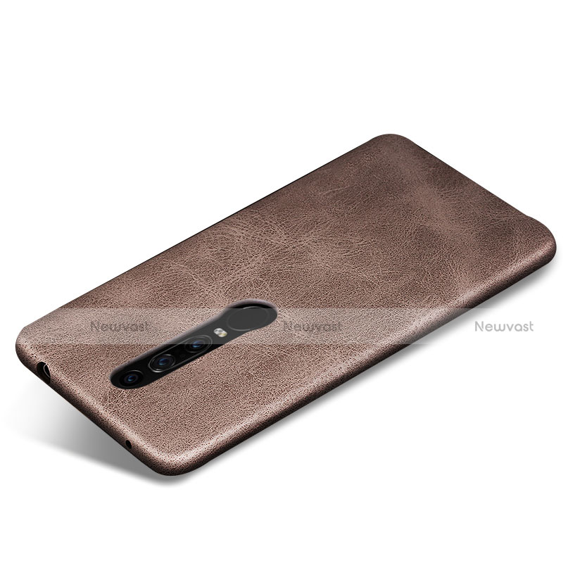 Soft Luxury Leather Snap On Case for Huawei Mate RS Brown
