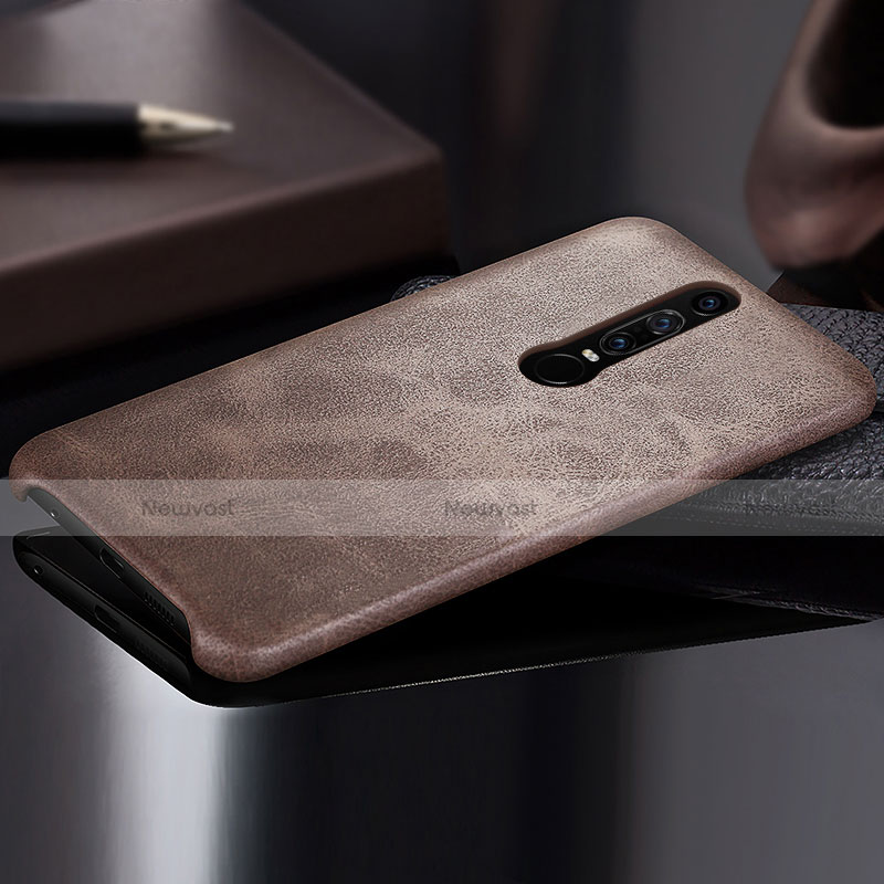 Soft Luxury Leather Snap On Case for Huawei Mate RS Brown
